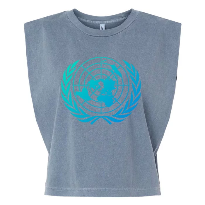 United Nations Flag Un United Nations Emblem Meaningful Gift Garment-Dyed Women's Muscle Tee