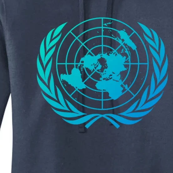 United Nations Flag Un United Nations Emblem Meaningful Gift Women's Pullover Hoodie