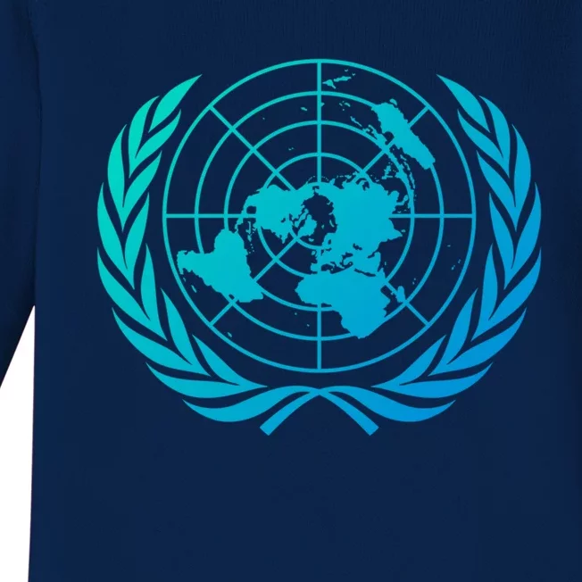 United Nations Flag Un United Nations Emblem Meaningful Gift Baby Long Sleeve Bodysuit