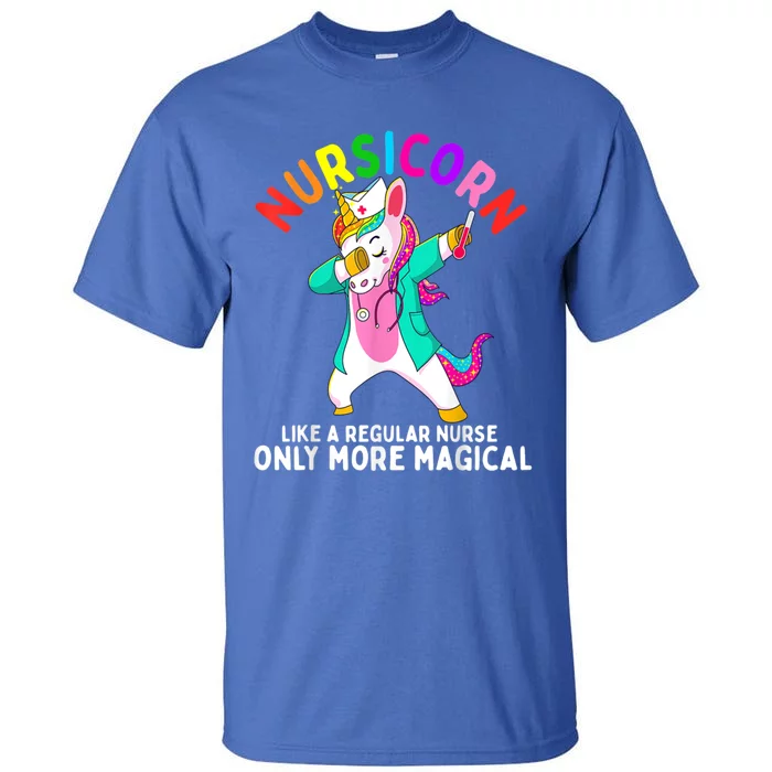 Unicorn Nurse Funny Nursicorn Rainbow Nursing Rn Gift Tall T-Shirt