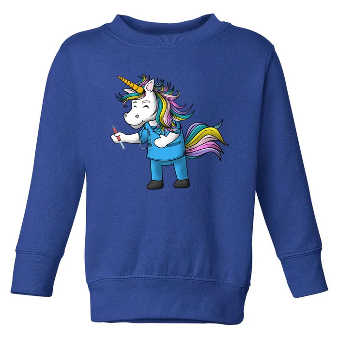 Unicorn Nursicorn Funny Nurse Rn Md Gift Toddler Sweatshirt