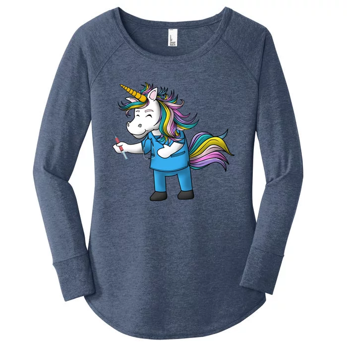 Unicorn Nursicorn Funny Nurse Rn Md Gift Women's Perfect Tri Tunic Long Sleeve Shirt