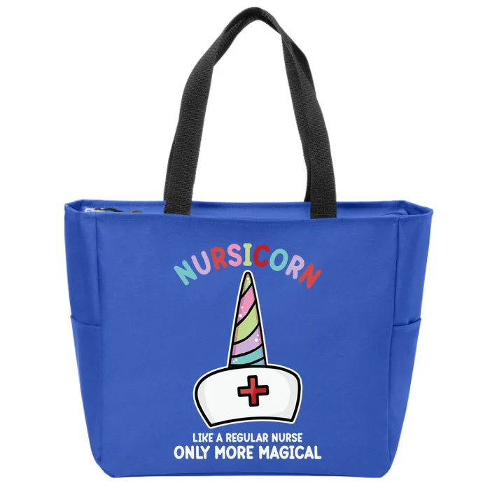 Unicorn Nurse Funny Nursicorn Rainbow Gift Zip Tote Bag