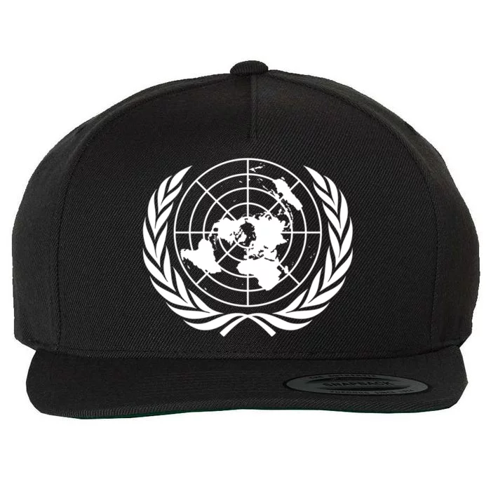 United Nations Flag Un United Nations Emblem Gift Wool Snapback Cap