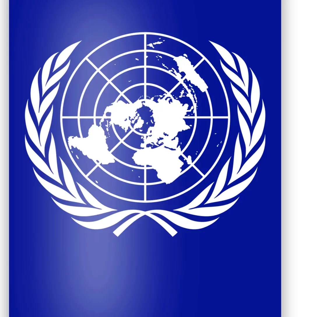 United Nations Flag Un United Nations Emblem Gift Poster