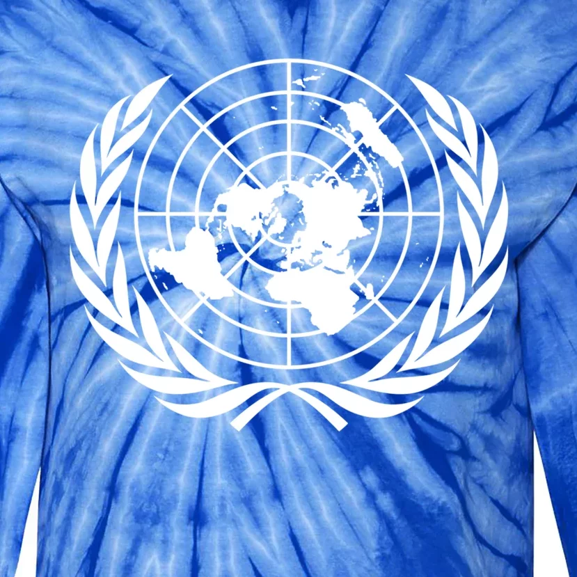 United Nations Flag Un United Nations Emblem Gift Tie-Dye Long Sleeve Shirt