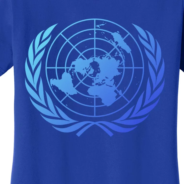 United Nations Flag Un United Nations Emblem Meaningful Gift Women's T-Shirt