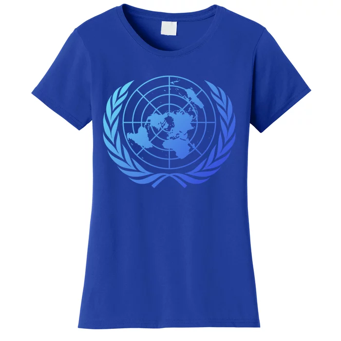 United Nations Flag Un United Nations Emblem Meaningful Gift Women's T-Shirt