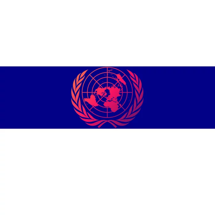 United Nations Flag Un United Nations Emblem Meaningful Gift Bumper Sticker