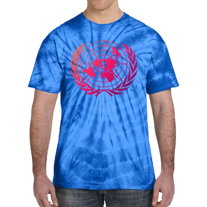 United Nations Flag Un United Nations Emblem Meaningful Gift Tie-Dye T-Shirt