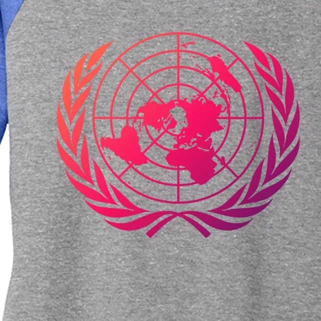 United Nations Flag Un United Nations Emblem Meaningful Gift Women's Tri-Blend 3/4-Sleeve Raglan Shirt