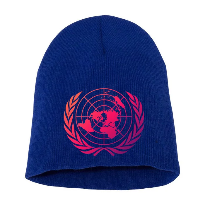 United Nations Flag Un United Nations Emblem Meaningful Gift Short Acrylic Beanie