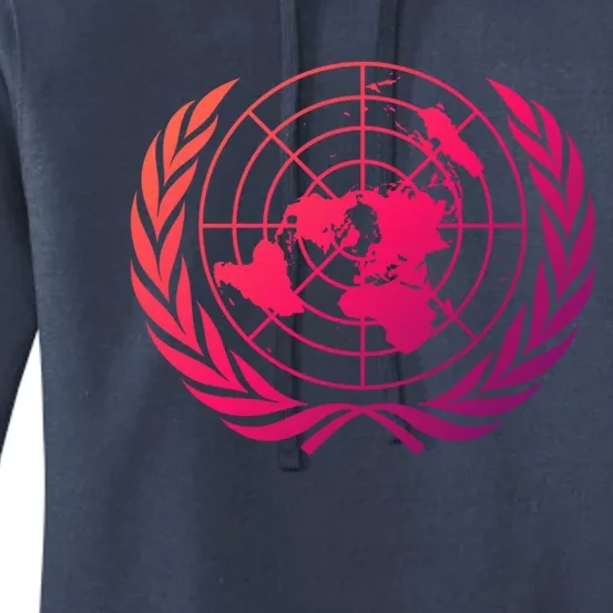 United Nations Flag Un United Nations Emblem Meaningful Gift Women's Pullover Hoodie