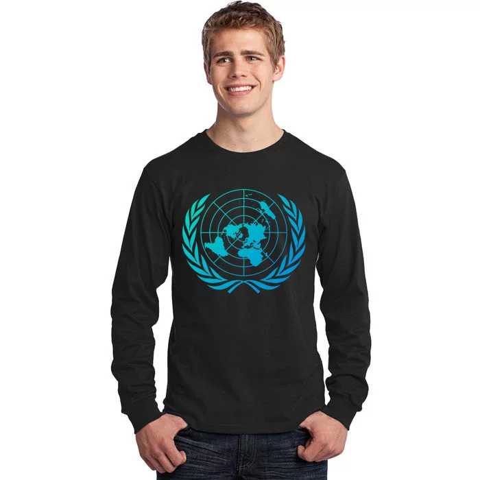 United Nations Flag Un United Nations Emblem Meaningful Tall Long Sleeve T-Shirt