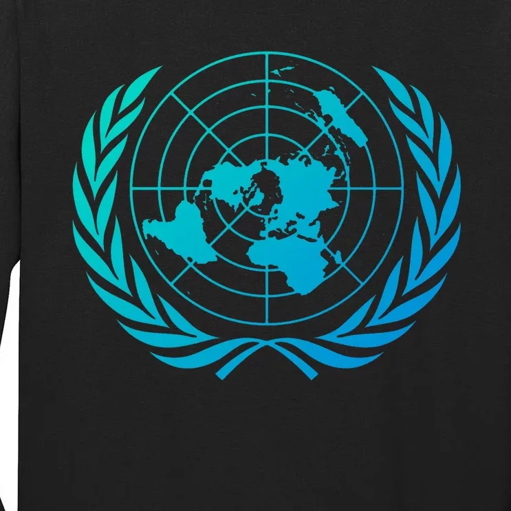 United Nations Flag Un United Nations Emblem Meaningful Tall Long Sleeve T-Shirt