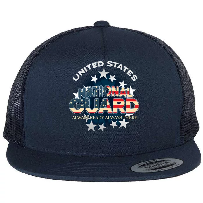 Us National Guard Always Ready Always There Army Gift Flat Bill Trucker Hat