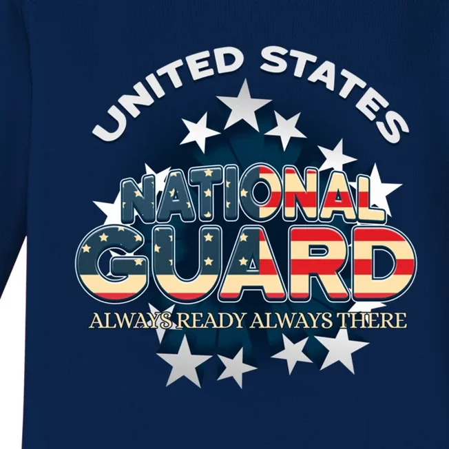 Us National Guard Always Ready Always There Army Gift Baby Long Sleeve Bodysuit