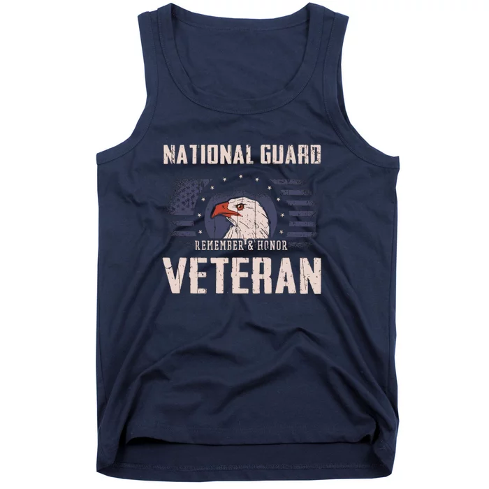 Us National Guard Veteran Eagle Usa Flag Veterans Day Tank Top