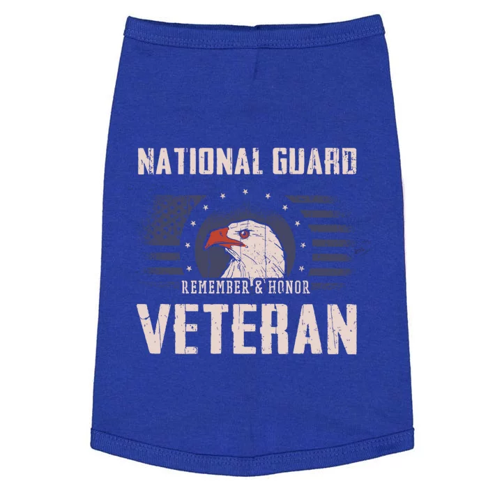 Us National Guard Veteran Eagle Usa Flag Veterans Day Funny Gift Doggie Tank