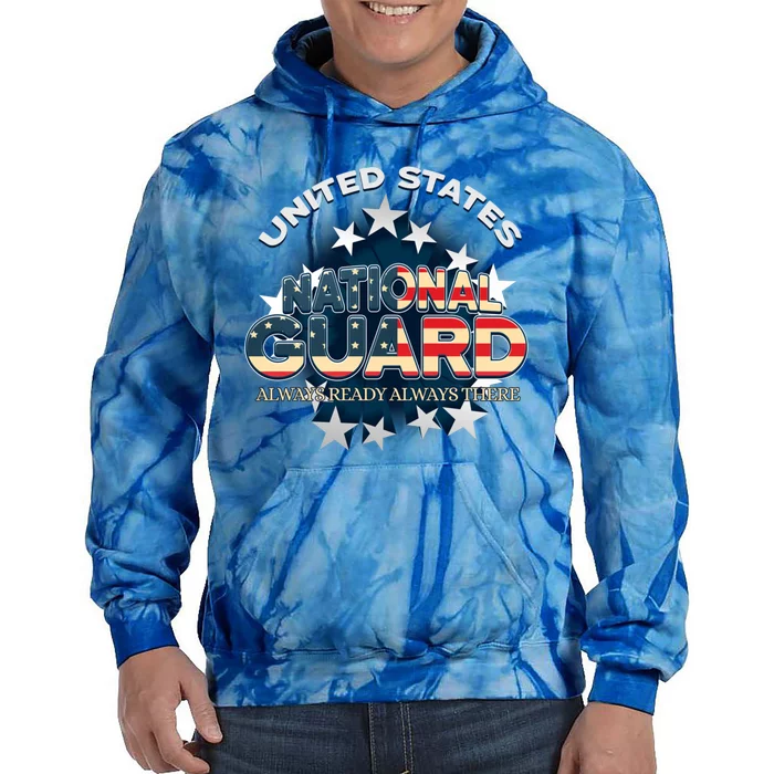 Us National Guard Always Ready Always There Army Gift Tie Dye Hoodie