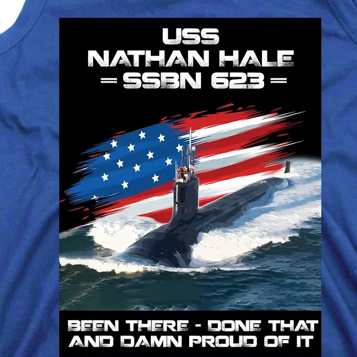 Uss Nathan Hale Ssbn 623 American Flag Tank Top