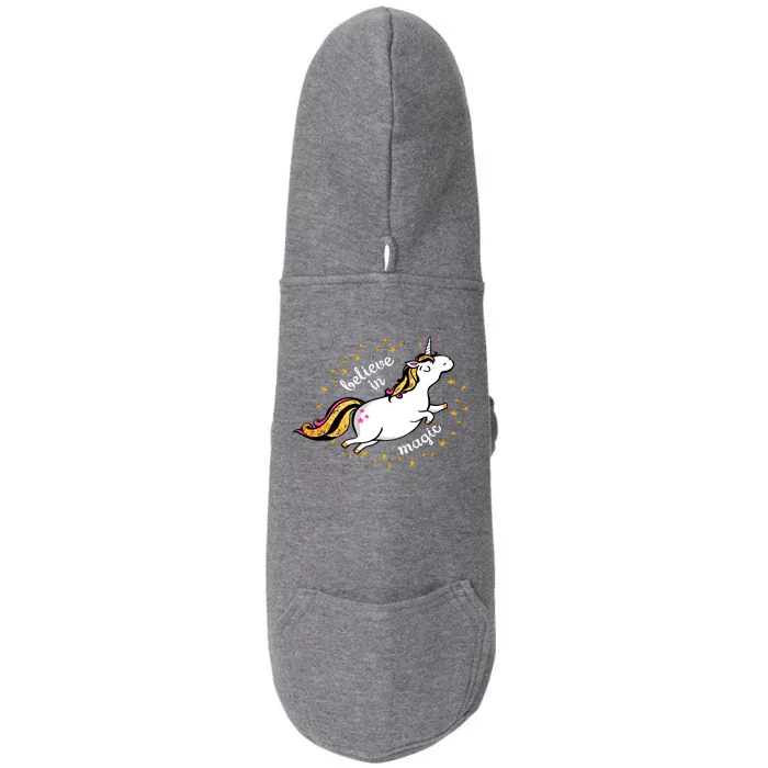 Unicorn Believe In Magic Doggie 3-End Fleece Hoodie