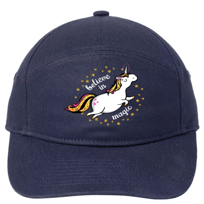 Unicorn Believe In Magic 7-Panel Snapback Hat