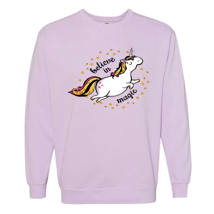 Unicorn Believe In Magic Garment-Dyed Sweatshirt