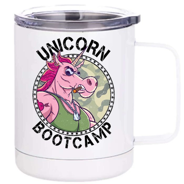 Unicorn Boot Camp Front & Back 12oz Stainless Steel Tumbler Cup