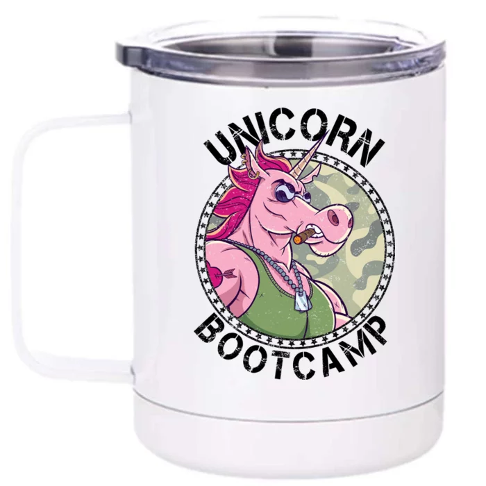 Unicorn Boot Camp Front & Back 12oz Stainless Steel Tumbler Cup