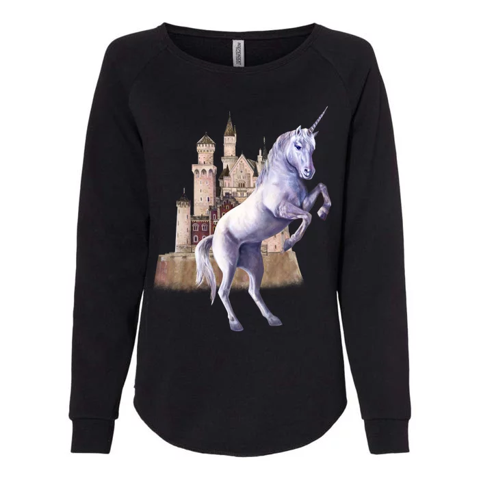 Unicorn Castle Womens California Wash Sweatshirt