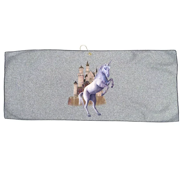 Unicorn Castle Large Microfiber Waffle Golf Towel