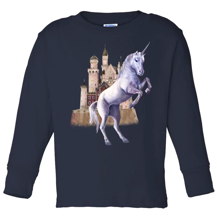 Unicorn Castle Toddler Long Sleeve Shirt