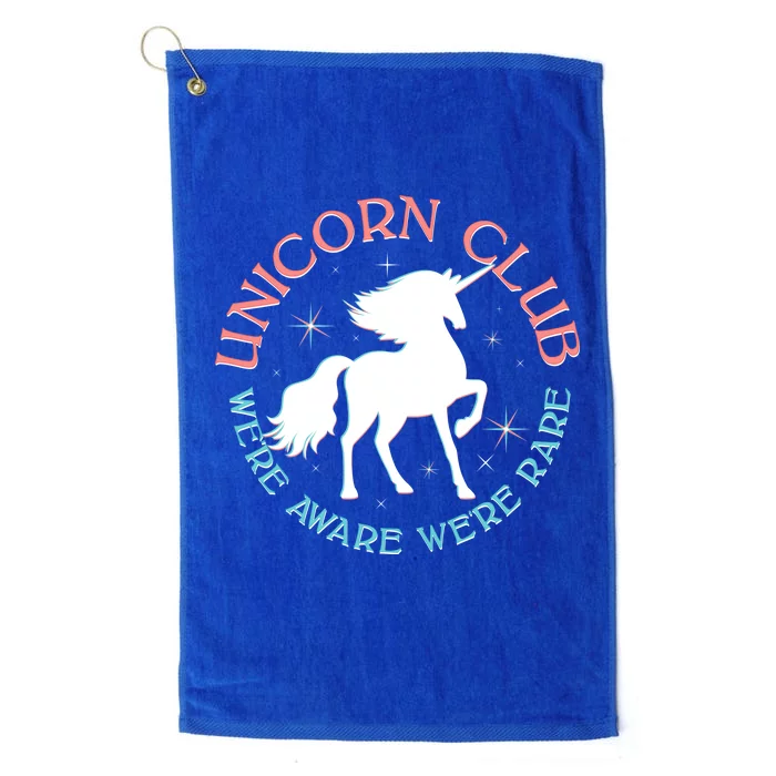 Unicorn Club We're Aware We're Rare Platinum Collection Golf Towel