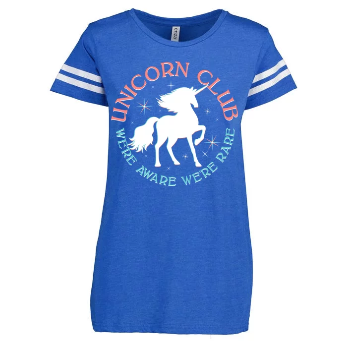 Unicorn Club We're Aware We're Rare Enza Ladies Jersey Football T-Shirt