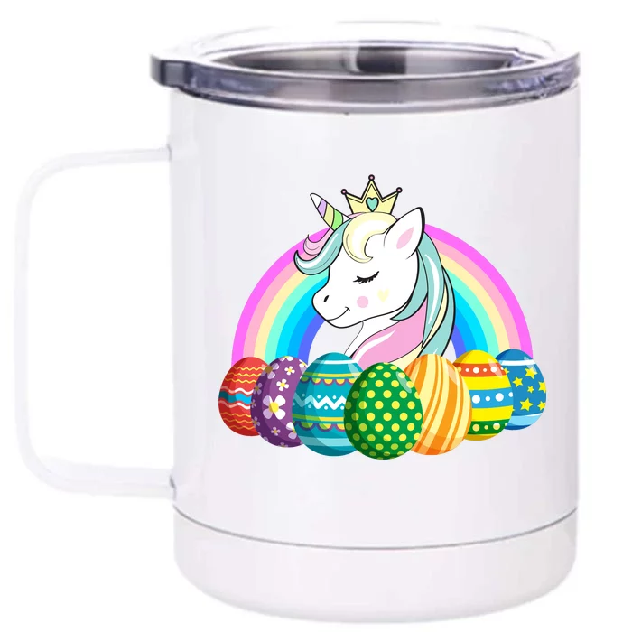 Unicorn Easter Eggs Front & Back 12oz Stainless Steel Tumbler Cup