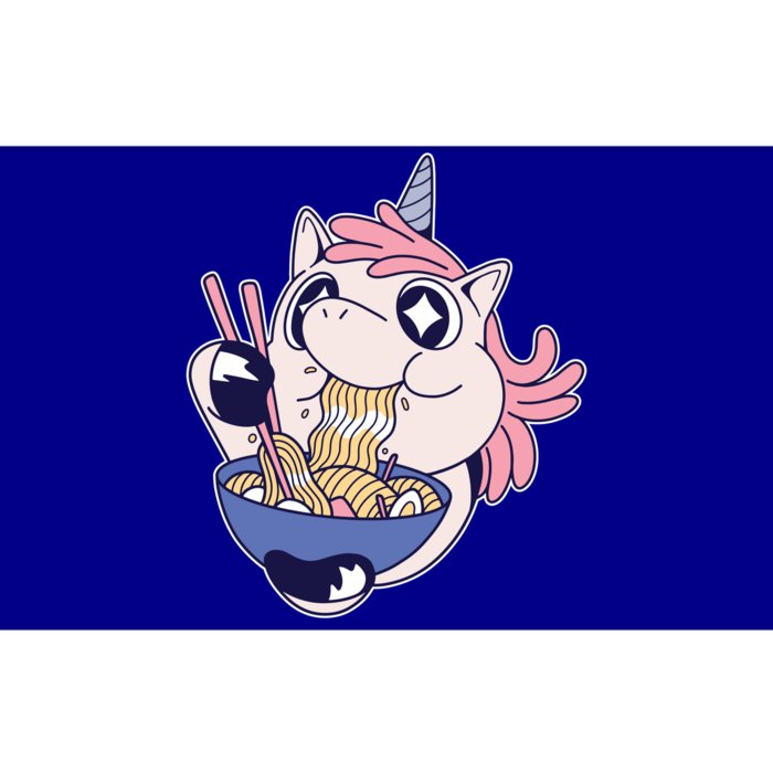 Unicorn Eating Ramen Noodles Bumper Sticker