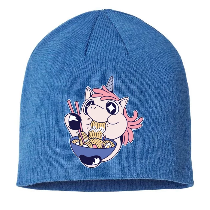 Unicorn Eating Ramen Noodles 8 1/2in Sustainable Knit Beanie