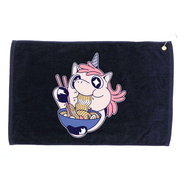 Unicorn Eating Ramen Noodles Grommeted Golf Towel