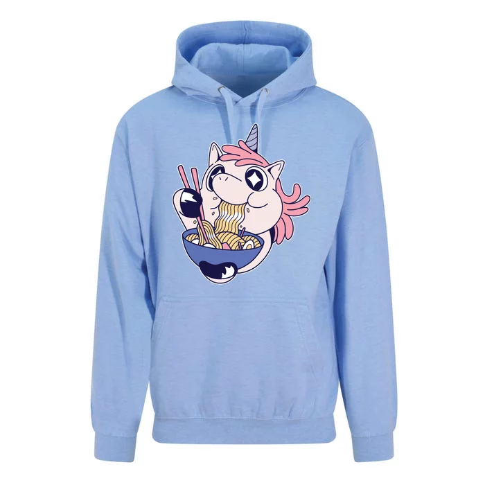 Unicorn Eating Ramen Noodles Unisex Surf Hoodie