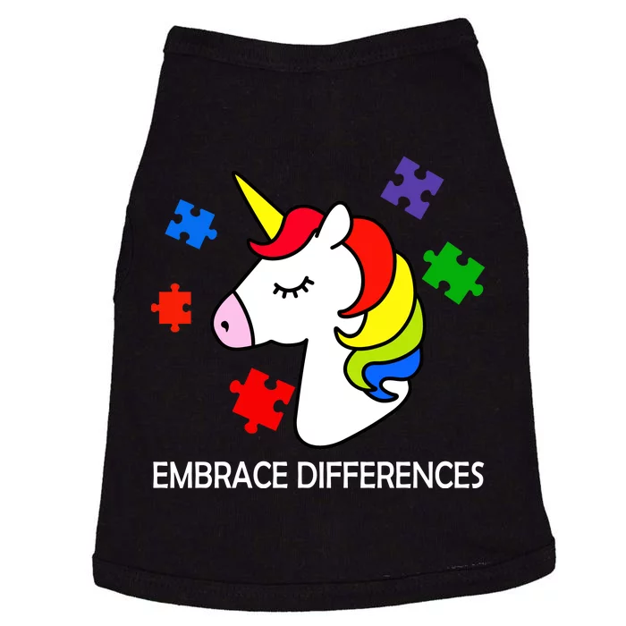 Unicorn Embrace The Differences Autism Doggie Tank