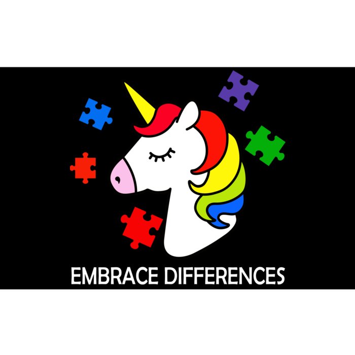 Unicorn Embrace The Differences Autism Bumper Sticker