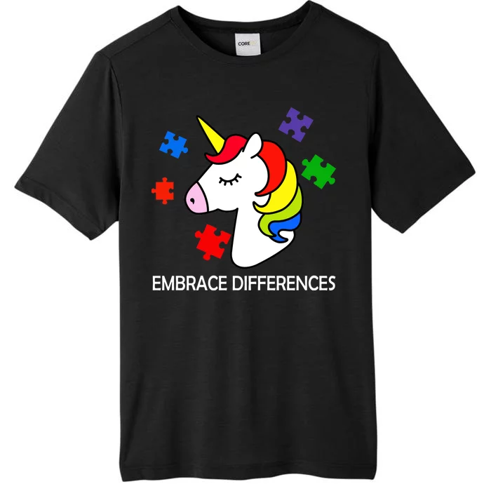 Unicorn Embrace The Differences Autism ChromaSoft Performance T-Shirt