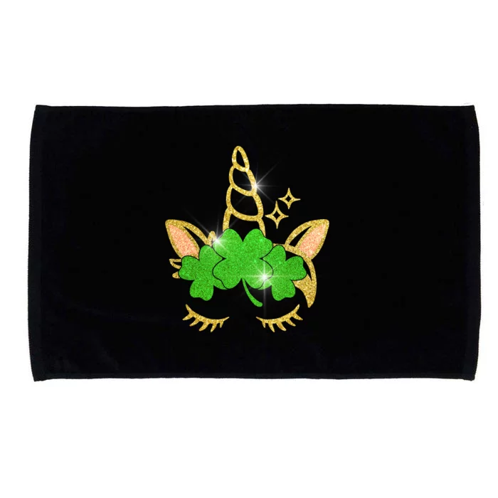 Unicorn Face St. Patrick's Day Microfiber Hand Towel