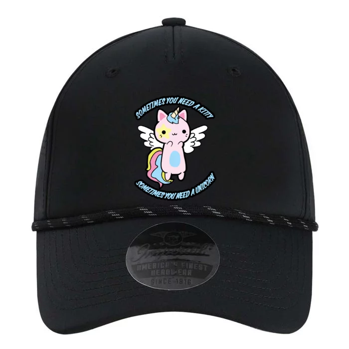 Unicorn Kitty Funny Cute Meme Performance The Dyno Cap