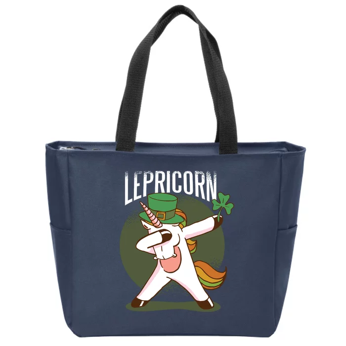 Unicorn Leprechaun Zip Tote Bag