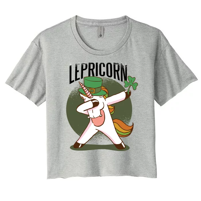 Unicorn Leprechaun Women's Crop Top Tee