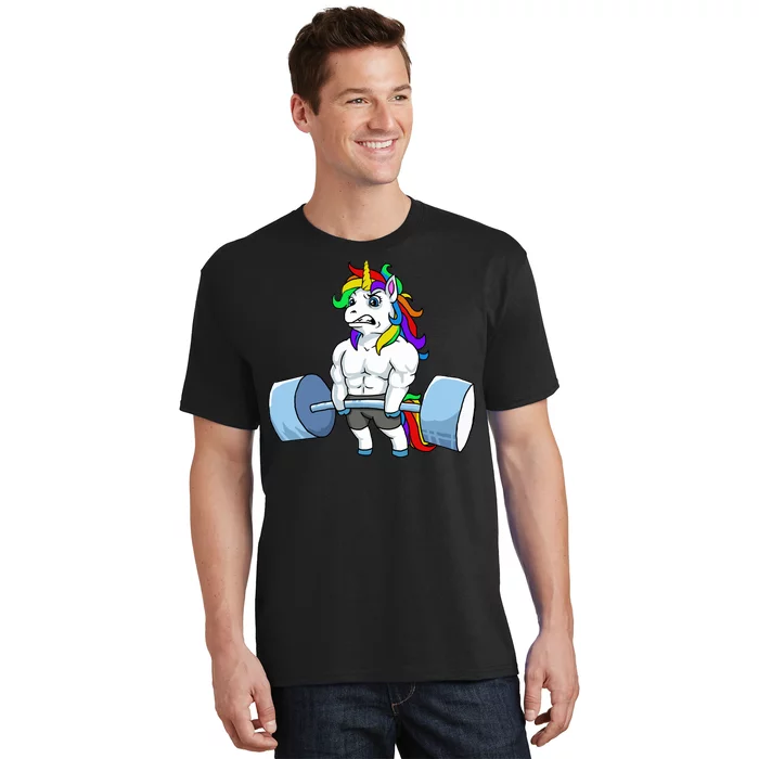 Unicorn Lifting Weights T-Shirt