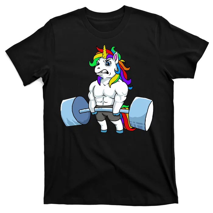 Unicorn Lifting Weights T-Shirt