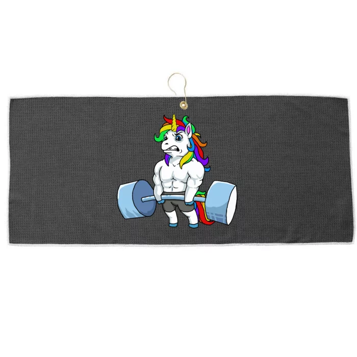 Unicorn Lifting Weights Large Microfiber Waffle Golf Towel